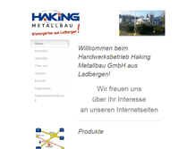 Tablet Screenshot of haking-metallbau.de